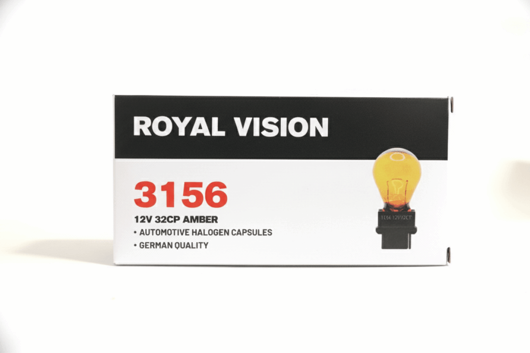 3156 amber halogen bulb box