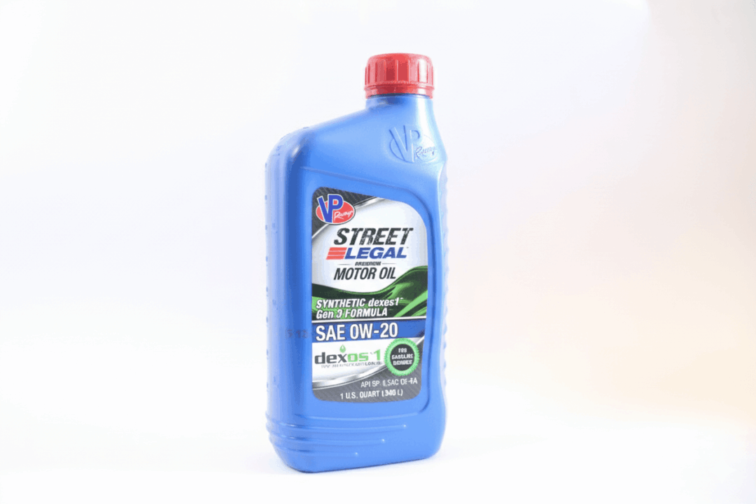 Street Legal motor oil, SAE 0W-20 label