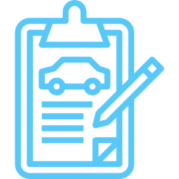 Car checklist icon with pencil